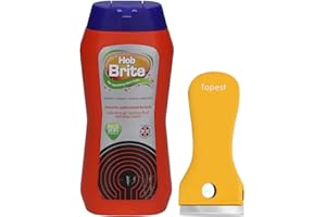 TOPEST Hob Brite Hob Cleaner (250 Ml) + Hob Cleaning Tool [Non-Scratch] - Ideal for Ceramic, Electric, Halogen and Induction Hobs [Packaging May Vary]