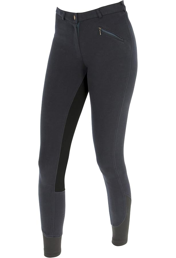 Pantalon D'Équitation Enfant Fille – Tissu Extensible Respirant, Genoux Silicone Antidérapants, Poches Zippées