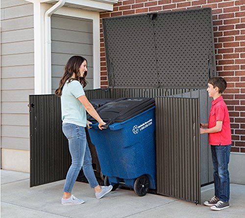 Lifetime Mülltonnenbox Kunststoff Mülltonnenbox, Gerätebox, Aufbewahrungsbox Dunkelgrau - 6
