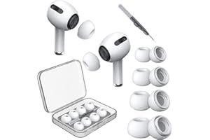 ZUOQIANG Ersatz für Airpods Pro Silikontips, 4 Pairs Kompatibilität mit Airpods Pro Ohreinsätze, Komfort Lärmminderung, mit Tragetasche + Reinigungsstift Geeignet für Airpods Pro Pro 2 Ersatzstöpsel(XS/S/M/L)