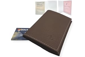 MAGYC FORM Porte Papier Voiture Cuir avec 2 Etuis Proteges Carte Grise et Permis - Porte Document Véhicule avec Rangement Assurance et vignettes -Bonus : Pochette Blocage RFID WalStart