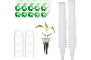BFYDOAA 150-teiliges Hydrokultur-Anzucht-Set für Keimung – Ersatzkorb & Pods Etikett & Isolationsdeckel, für alles Anbau
