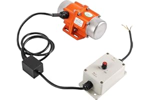 WEIGR 30W Vibrationsmotor mit Drehzahlregler - 220V Asynchroner Rüttelmotor, 3000RPM, IP65, Vibrator einstellbare Vibration für Bergbau, Metallurgie, Bauwesen und mechanische Geräte (30W)