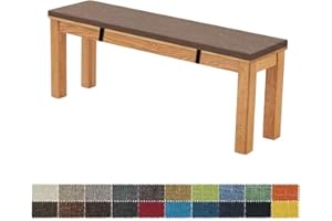 FIOVIP Coussin de Banc 90X40X3CM Amovible Lavable Double Antidérapant Hautement Élastique Convient pour Bancs de Jardin, Balançoires, Patios, Bancs d'Intérieur(Marron foncé)