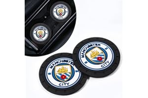 HDBDYH for Manchester City Fans Car Cup Holder Coasters,Football Stuffs for Cars,Manchester City Car Cup Coasters for Cup Holder,2 Car Cup Holder Insert,Anti-Split Dust Proof Car Cup Mat,Car Coasters,2.75''