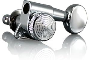 VANSON Tuners/Machine Heads V05SP Right Handed Chrome LOCKING (Set of 6) for Stratocaster, Telecaster, Jackson, Ibanez, BC Rich, Schecter (Right Handed, Chrome)