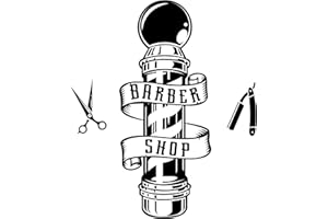 PLIGREAT Calcomanías de pared de barbería decoración de pared de bricolaje, calcomanías de pared de vinilo extraíbles para peluquería, salón de belleza peluquería decoración de pared