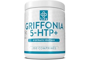 GRIFFONIA 5HTP Forte Dose PiuLife® • 200 Comprimés de 400mg Tryptophane Précurseur de la Serotonine • Somnifere Puissant Pour Dormir Mieux Naturel • 5HTP Bonne Humeur, Anti Anxiete et Stress