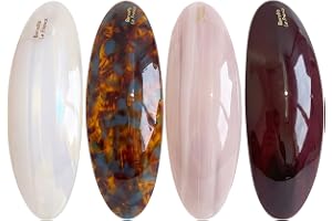 4 stycken ovala acetat hårklämmor i fransk vintage stil sköldpadda optik snap barrette för kvinnor mångsidiga hårklämmor för