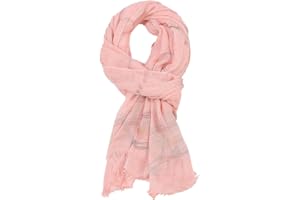 GENERIC Écharpe Homme Écharpe à Rayée Coton Lin Doux Longue Écharpe Foulard Chèche avec Frangé Chèche Chale Stole pour Automne et Hiver