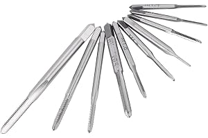 Metriska kranar set 10 st mini maskin handkran tråd gängtapp M1 / M1.2 / M1.4 / M1.6 / M1.7 / M1.8 / M2 / M2,5 / M3/M3.5 gängkranar för klockor och klockknackning