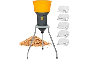 STREND PRO Mulino per cereali elettrico 1300W | 5 setacci | Mulino elettrico professionale per tutti i tipi di cereali - Grano, Orzo, Mais, Avena | Mulino per mangimi per alimentare animali/bestiame