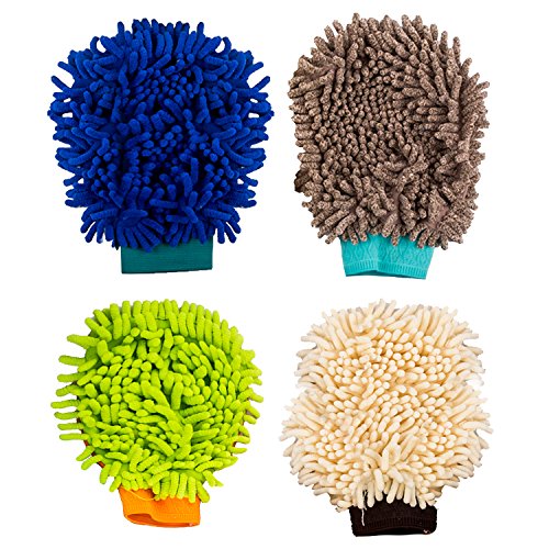 Autofy Multi-Purpose Microfibre Cleaning Gloves for All Cars and Bikes (Multicolour, Set of 4) RS.328 (70.00% Off) - Amazon