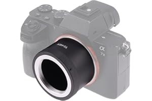 Hersmay Anello adattatore per obiettivo T2 T a E-Mount, per fotocamere NEX-7, NEX-6, NEX-5, 5T, 5N, 5R, 3N, A7, A7S, A7R II, A6500, A6300, A6000, A5100, A5000, A3000, NEX-FS700, VG40, T2-NEX Metallo