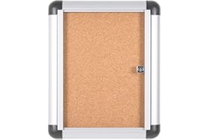 Bi-Office Vitrine d'Affichage Interieur en Liège Enclore Extra, Tableau d'Affichage Verrouillable, 270 x 357 mm, 1 x A4