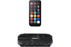 upHere gaming Hub RGB direccionable de 5V 3PIN de 21 Teclas,10 Puertos 6PIN SATA con Control Remoto para Ventiladores de Caja de 6PIN,MBX12…