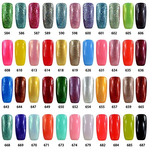 Vishine Shellac 8ml Gel Nagellack Aufloesbarer UV LED Multi Farben 6pcs Kit #006 - 7