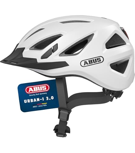ABUS Stadthelm Urban-I 3.0 MIPS - Fahrradhelm mit Rücklicht, Schirm und Magnetverschluss für den Stadtverkehr - für Damen und Herren