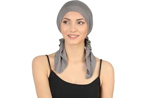 DERESINA HEADWEAR Deresina wiązana bandana na wypadanie włosów, chemiczne nakrycie głowy z bawełny i bambusa dla pacjentów chorych na raka
