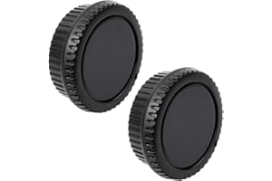 Fotover Camera Body Cap and Lens Rear Cap Cover Replacement Set for All Canon EOS EF Mount DSLR Cameras 6D Mark II 5D Mark IV EOS 200D 60D 80D 70D 5Ds R 5D Mark III 600D,2 Sets