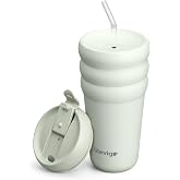 Stevig 3 Bubble Two-Cap Straw Tumbler &Ccedil;elik Termos 600 Mililitre Lightest Sky ST-247