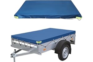 MENAYODA Telone per rimorchio piatto, 208 x 114 x 13 cm, impermeabile, antipolvere, per rimorchi da 750 kg (blue)