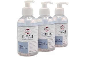 INEOS HYGIENICS Pack of 3 x 250ml Ineos Hospital Grade Sterile Sanitiser Gel