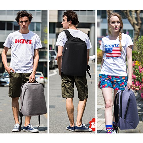 Kopack Men Travel rucksack backpack Lightweight Laptop Backpack bag for 14 15.6 Inch Waterproof Grey Slim - 5
