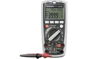 VOLTCRAFT MT-52 Digital Multimeter I AC/DC Messungen I Messbereiche für Strom, Spannung, Widerstand, Frequenz I Messgerät mit Umwelt-Messfunktion für Schall, Luftfeuchtigkeit und Licht