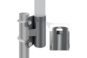 HONEYHOUSE Kit de montage Starlink avec adaptateur, support de mât Starlink en forme de U pour coque Starlink et mât de drapeau universel en acier pour montage sur toit