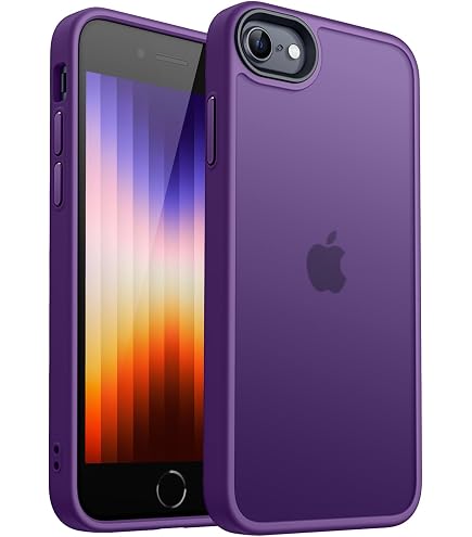 MyGadget Handyhülle Für IPhone SE 2022/2020/7/8 – Schlankes TPU-Case In Matt Schwarz, Stoßfest & Kratzfest