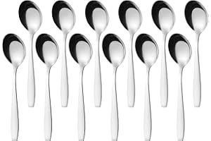 ‎GRÄWE GRÄWE Kaffeelöffel, 12 Stück, Teelöffel, Edelstahl, moderner Dessertlöffel, Zuckerlöffel, 12er Set kleine Löffel, hochglanzpoliert, spülmaschinengeeignet, Serie Königstein