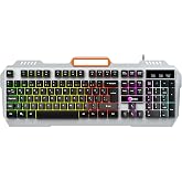 Lecoo KB123 USB Kablolu Oyuncu Klavye - Rainbow Efektli, Mekanik Hisli Sessiz, Membran Gaming T&uuml;rk&ccedil;e Q Klavye Metalik Gri
