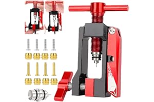 Vmxlso Bicycle Hydraulic Hose Fitting Insert Tool, Needle Driver Insertion Tool Kit, Bike Hydraulic Brake Hose Cutter, Bike Oil Tube Installation tool for Mountain bike Road Bicycle Repair, Red