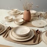 Taupe Bloom Nordıc Yemek Takımı 24 Par&ccedil;a 6 Kişilik 22519-20-28-29