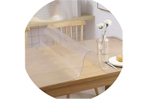 SSFMSF JXFS Protector De Mesa Material Impermeable Transparente,Protector PVC para Mesas Cocina,Impermeable Resistente Al Desgaste Resistente Al Calor,Apto para Cocina JardíN