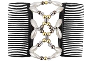 FROINY Perles Peignes magique élastique pinces à cheveux Élastique Peigne double Clips pour Femmes Filles Accessoires cheveux