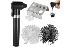‎EMALLA Tattoo Mixer Machine Kit - Emalla Tattoo Farben Pigment Mixer Maschine mit 100Pcs Mischstäbchen 100Pcs Tattoo Ink Cups und Edelstahl Tattoo Tinte Cup Halter Stand für Tattoo Zubehör