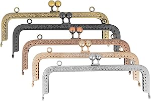 PH PANDAHALL PandaHall 5 Colori 20cm Telaio in Metallo della Borsa della Struttura del Metallo Bacio Chiusura di Blocco per la Borsa Che Fanno DIY mestiere retrò Pochette Coin Purse Frames