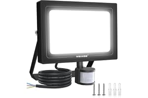 MEIKEE 80W led strålkastare utomhus sensor 8000 lm 6500 K superljus Utomhus säkerhetsbelysning IP66 vattentät utomhusstrålkas