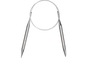 Aeelike 10mm Circular Knitting Needles 100cm, Metal Circular Needles with Flexible Cable, Fixed Stainless Steel Knitting Pins, Long Round Knitting Needles for Chunky Blankets Large, Size US 15