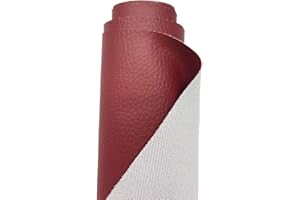 A-Express Tela de Grano de Cuero de Imitación Material Texturizado por Polipiel Vinilo Cojines Bolso - Borgoña 1 Metro 100cm x 140cm