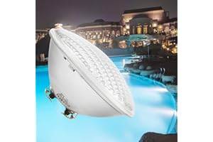 COOLWEST Illuminazione LED Per Piscina, Luce Subacquea Bianca da 54W IP68 Impermeabile Illuminazione per Laghetto, Luce per Piscina Esterna AC/DC 12V Subacquea per Luce da Giardino per Piscina