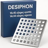 304 Paslanmaz &Ccedil;elik 14x14 cm Kare S&uuml;zge&ccedil; Kapağı &ndash; 15x15 cm Yer S&uuml;zge&ccedil;leriyle Uyumlu Dayanıklı Yedek &Uuml;st Izgara