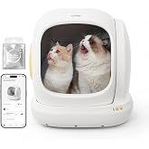 UBPET C20 Smart Cat Toilet, Mobile Application Controlled, Automatic Cleaning, Double Deodorant System, 38dB Quiet, Weight Se
