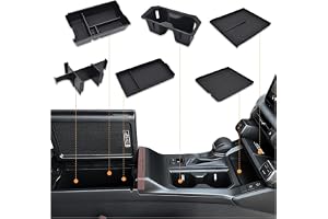 6 tillbehör till Toyota RAV4 2026 (LE/SE/XLE/Woodland/XSE) | Innehåller 3 uppsättningar mittkonsolorganisatörer, trådlös ladd