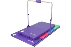 Tumbl Trak Junior Kip Bar Package with Extensions, Tumbling Mat, Junior Practice Mat and Bar Pad