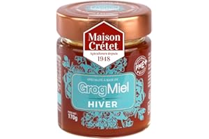 MAISON CRÉTET GrogMiel Hiver | préparation de miel et huiles essentielles | ravintsara, citron, eucalyptus | 170g
