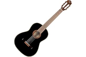 Ortega Guitars 4/4 Konzert Gitarre – Family Series – Inklusive Gig Bag – Fichte, Mahagoni, Schwarz (R221BK)