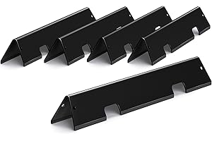 WEMEIKIT 7636 Flavorizer Bars for Weber Spirit 300 310 Series, Spirit II E310 S310 Grills (w/Front-Control), 16 GA Porcelain Steel, 15.3-Inch Flavor Bars 67046 Replacement Part, Purely Dark, Set of 5